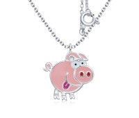 Naughty Piggy Silver Necklace SPE-4045